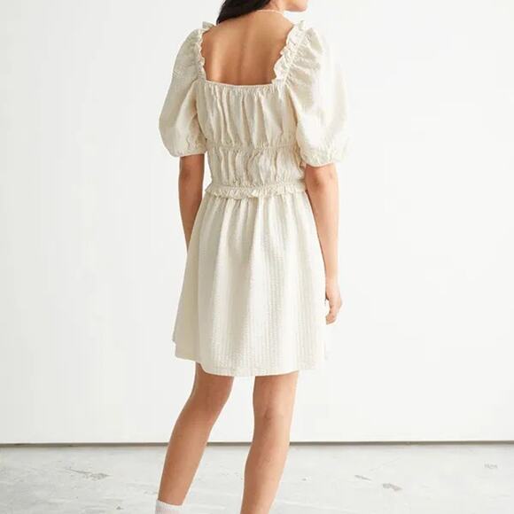 & other stories Voluminous Puff Sleeve Mini Dress - Picture 2 of 6